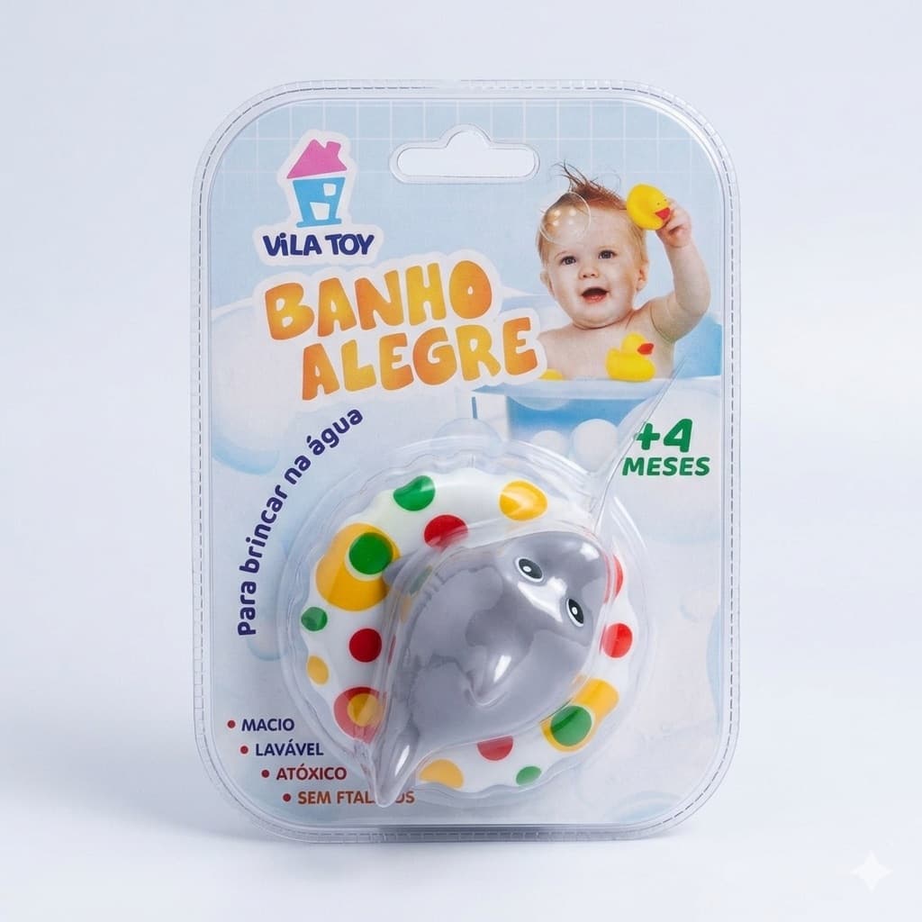 Tubarão c/ mini boia rendonda p/ banho